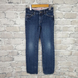 Levi's Red Tab Jeans 5 Pocket Straight Leg Size 8  Adjustable Waist Cowgirl